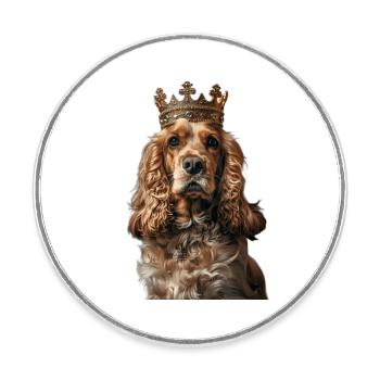 Cocker Spaniel - Magnet rond - blanc - Devant