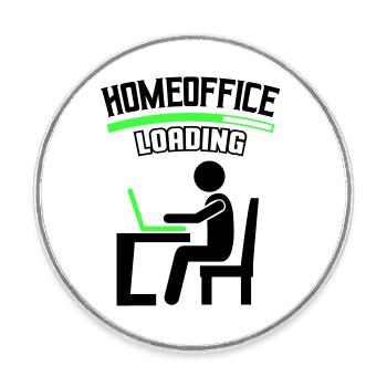 Arbeit Büro Homeoffice Loading - Runder Kühlschrankmagnet - Weiß - Vorne