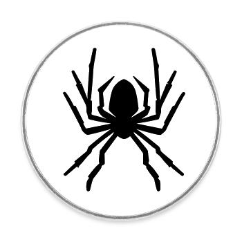 Spinne - Runder Kühlschrankmagnet - Weiß - Vorne