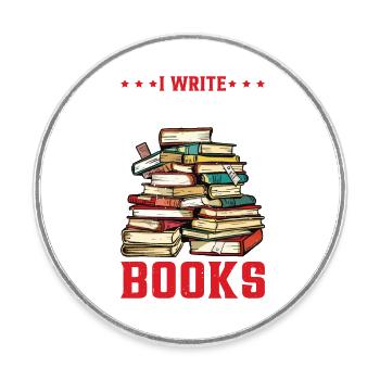 I Write Banned Books 2 - Runder Kühlschrankmagnet - Weiß - Vorne