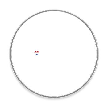 J’aime le drapeau d’Amsterdam Coeur Golden Gate Bridge Jeu de mots - Magnet rond - blanc - Devant