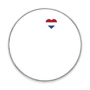 J’aime le plaisir du Golden Gate Bridge de l’Amsterdam Heart Flag - Magnet rond - blanc - Devant