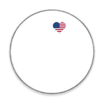 I love Amsterdam USA Flagge American Lover Flag Wortspiel - Runder Kühlschrankmagnet - Weiß - Vorne