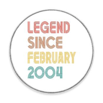 Légende Depuis Février 2004 Hommes Femmes Millésime 2004 - Magnet rond - blanc - Devant