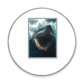 Great White Sharks Great White Shark - Round  fridge magnet - white - Front