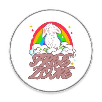 No Easter free zone - Round  fridge magnet - white - Front