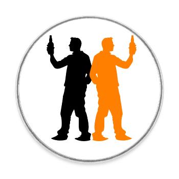 Junggesellenabschied Crew Gruppe - Runder Kühlschrankmagnet - Weiß - Vorne