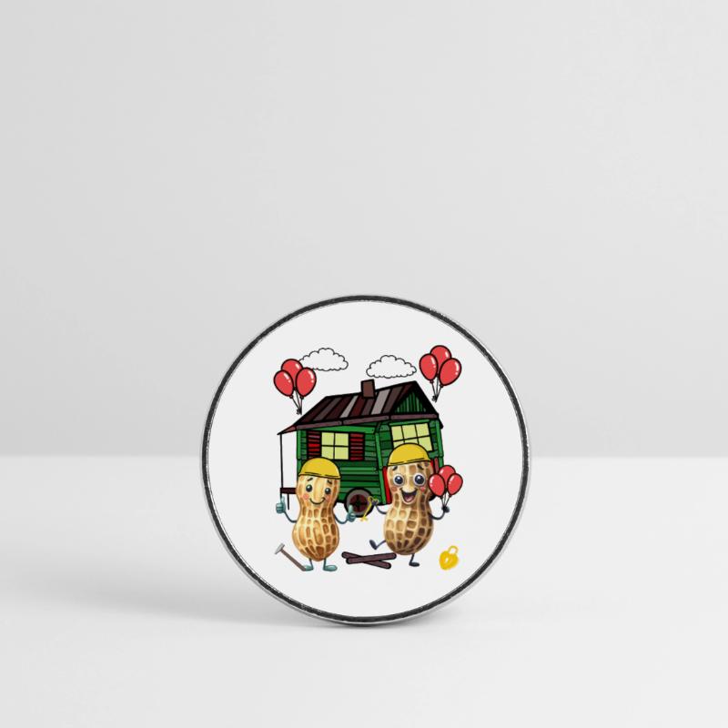 Peanuts Constructeur de maison Constructeur Remorque de construction Maison propre Maison Magnet rond
