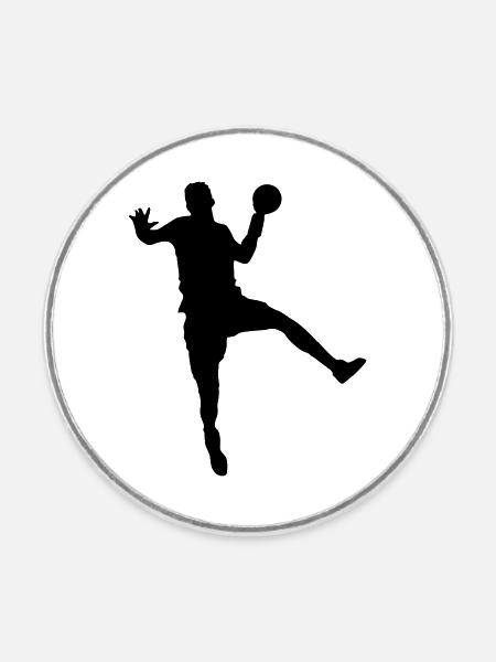 handball - Runder Kühlschrankmagnet - Weiß