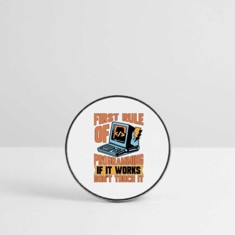 Coder First Rule Of Programming If Web Developer Runder Kühlschrankmagnet