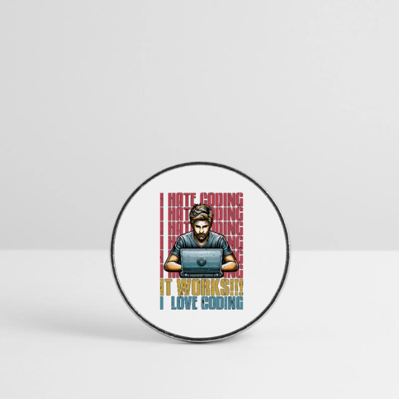 Codeur Je déteste coder Développeur Technologie Codeurs Magnet rond