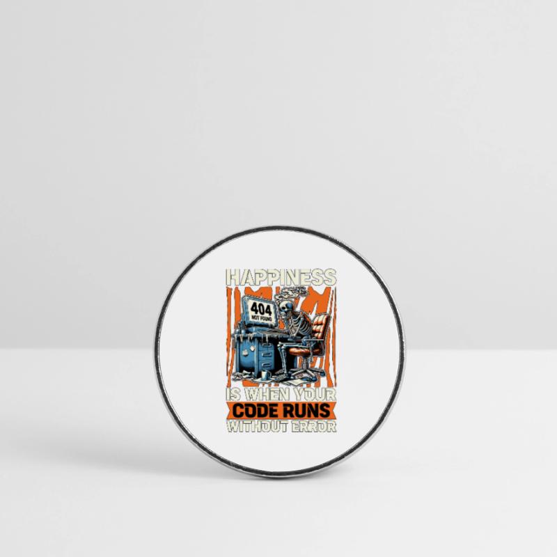 Coder Happiness Is When Your Code Runs Developer Runder Kühlschrankmagnet