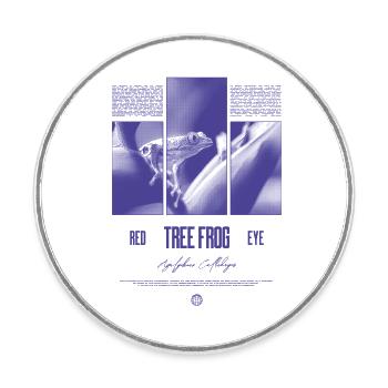 Red Eyed Tree Frog Rainforest Amphibian - Round  fridge magnet - white - Front