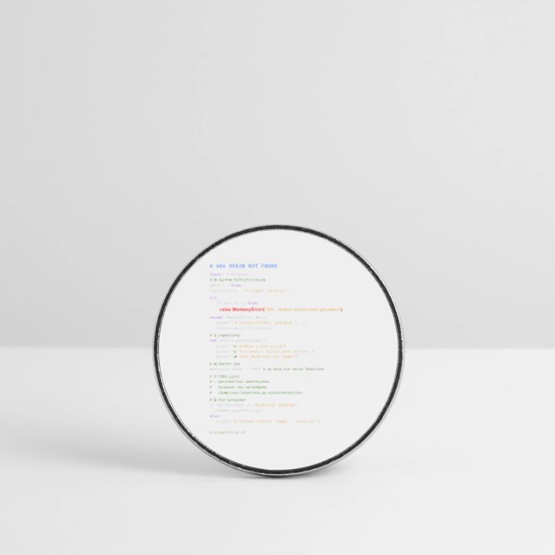 404 Cerveau introuvable Code Python Magnet rond