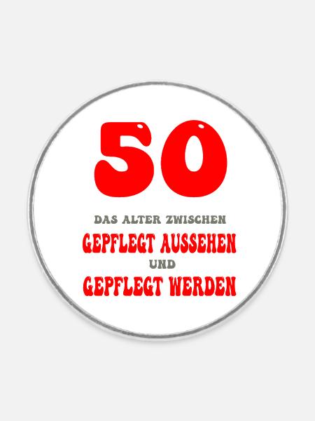 50 - Runder Kühlschrankmagnet - Weiß