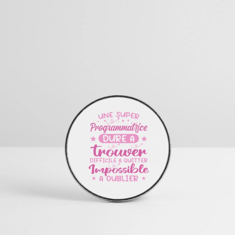 A Super Programmer - Programmer Gift Round  fridge magnet