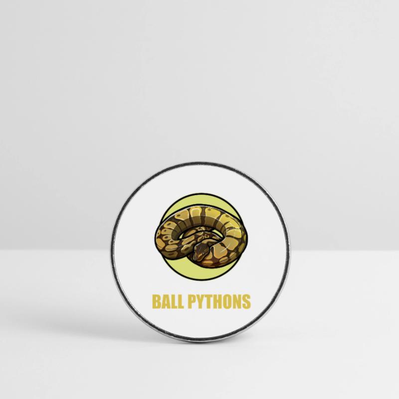Ball Python Königspythons Königspython Runder Kühlschrankmagnet