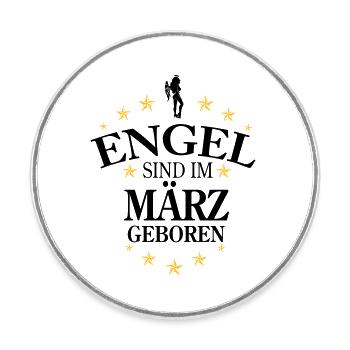 Angel March - Round  fridge magnet - white - Front