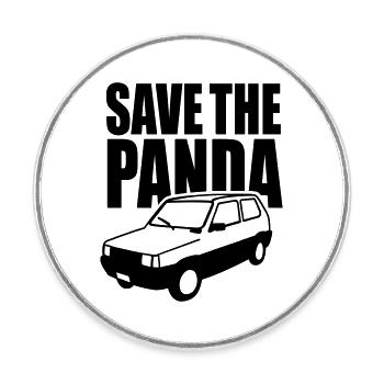 Save the panda - Round  fridge magnet - white - Front