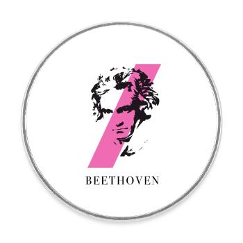 beethoven punk musik festival klassik komponist ta - Runder Kühlschrankmagnet - Weiß - Vorne