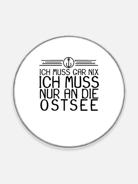 Ostsee Geschenk - Runder Kühlschrankmagnet - Weiß