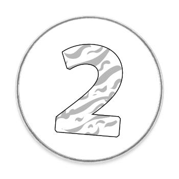2 - Magnet rond - blanc - Devant