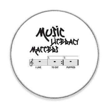Music Literacy Matters - Round  fridge magnet - white - Front