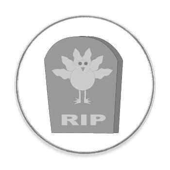 Alternative gothique mort Noël Turquie RIP - Magnet rond - blanc - Devant