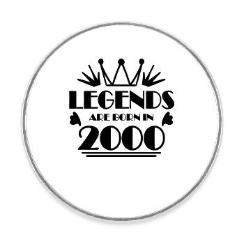 2000 - Jahrgang 2000 - Runder Kühlschrankmagnet - Weiß - Vorne