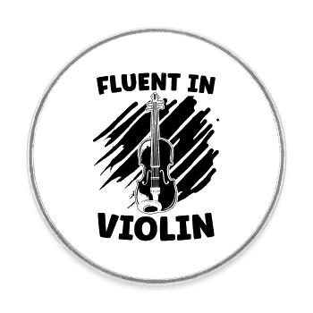 Violon Violon Violon Rétro Instrument Violoniste - Magnet rond - blanc - Devant