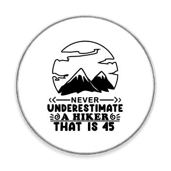 45 years old gift - Round  fridge magnet - white - Front