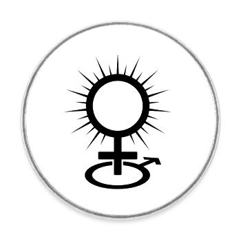 Symbol für die Domina und Herrin - Runder Kühlschrankmagnet - Weiß - Vorne
