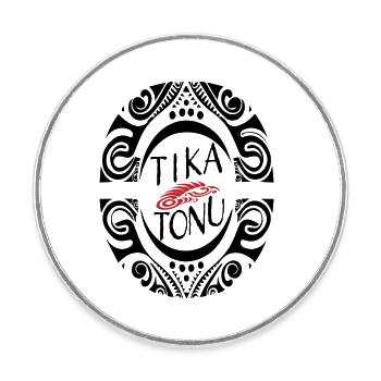 Tika Tonu Maori Design - Maori T-Shirt - Round  fridge magnet - white - Front