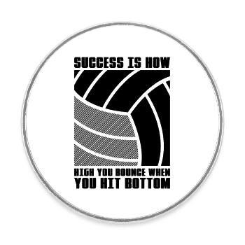 Success Is How Volleyball Coach Volleyball Player - Runder Kühlschrankmagnet - Weiß - Vorne
