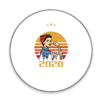 Juillet 2020 - Anniversaire en juillet 2020 Cadeau - Magnet rond - blanc - Devant
