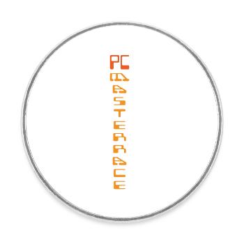 PC Masterrace - Gaming Shirt - Round  fridge magnet - white - Front