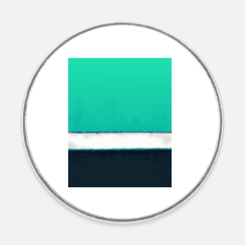 Le style Rothko en couleurs numériques - Magnet rond - blanc