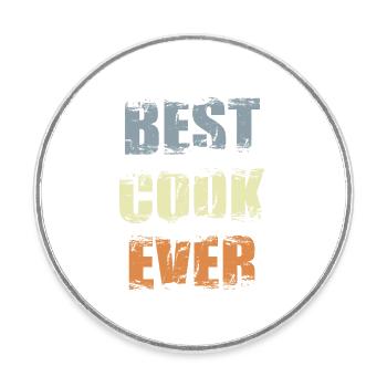 Best Chef - Round  fridge magnet - white - Front