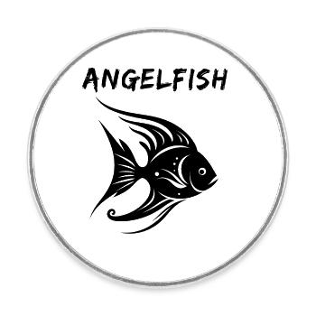 Angelfish - Magnet rond - blanc - Devant