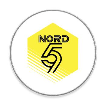 Norden - Runder Kühlschrankmagnet - Weiß - Vorne