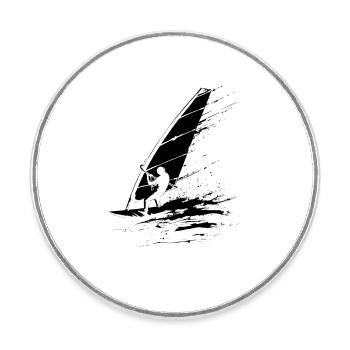 Windsurfers - Round  fridge magnet - white - Front