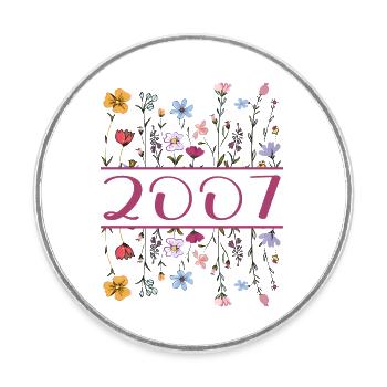 2007 Legendär Seit 2007 Geburtstag 2007 Frauen - Runder Kühlschrankmagnet - Weiß - Vorne