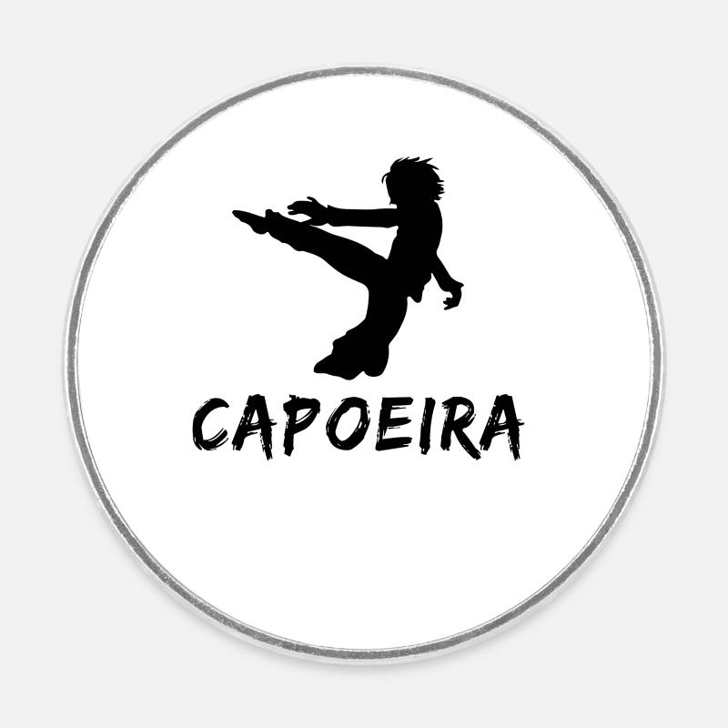 Capoeira - Magnet rond - blanc