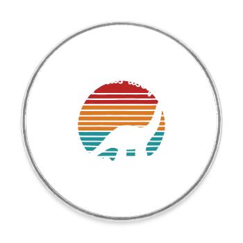 I History Repeats itself I'm so getting a dinosaur - Round  fridge magnet - white - Front