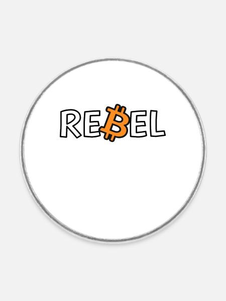 Bitcoin Rebel Kryptowährung Enthusiast T-Shirt - Runder Kühlschrankmagnet - Weiß