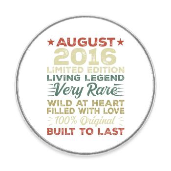 August 2016 - Geschenkidee Für August 2016 - 2016 - Runder Kühlschrankmagnet - Weiß - Vorne