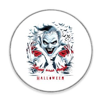 Horreur gothique d’Halloween - Magnet rond - blanc - Devant