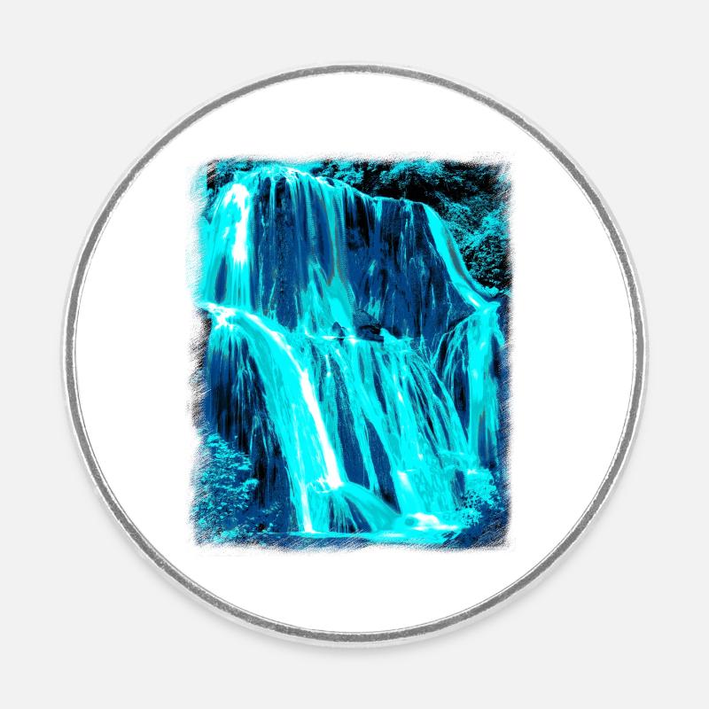 Cascade - Magnet rond - blanc