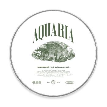 Oscar Fish Keeper Modern Streetwear - Round  fridge magnet - white - Front