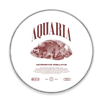 Oscar Fish Keeper Modern Streetwear - Round  fridge magnet - white - Front